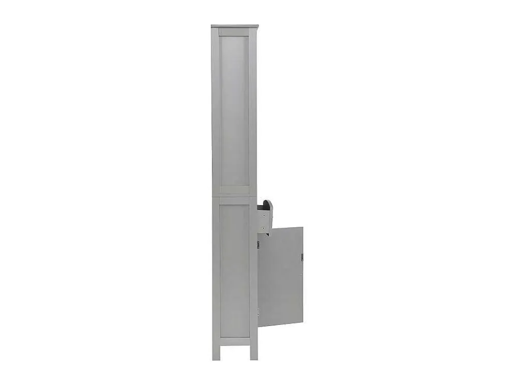 Badkamerzuil - H 170 Cm - Met 1 Lade En Verstelbare Planken - Grijs-ModernLuxe Clearance