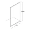 Badscherm Goudkleurig Industriele Stijl 80 X 140 Cm Gehard Glas Bradenton-Shower & Design Best