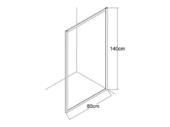 Badscherm Goudkleurig Industriele Stijl 80 X 140 Cm Gehard Glas Bradenton-Shower & Design Best