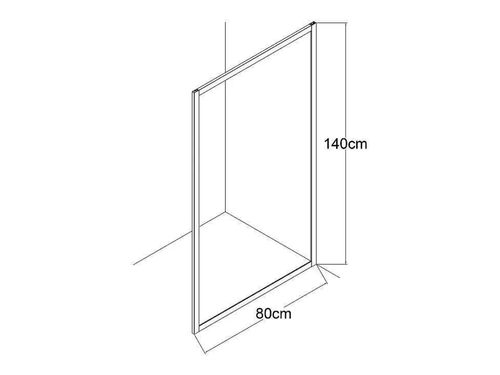Badscherm Goudkleurig Industriele Stijl 80 X 140 Cm Gehard Glas Bradenton-Shower & Design Best