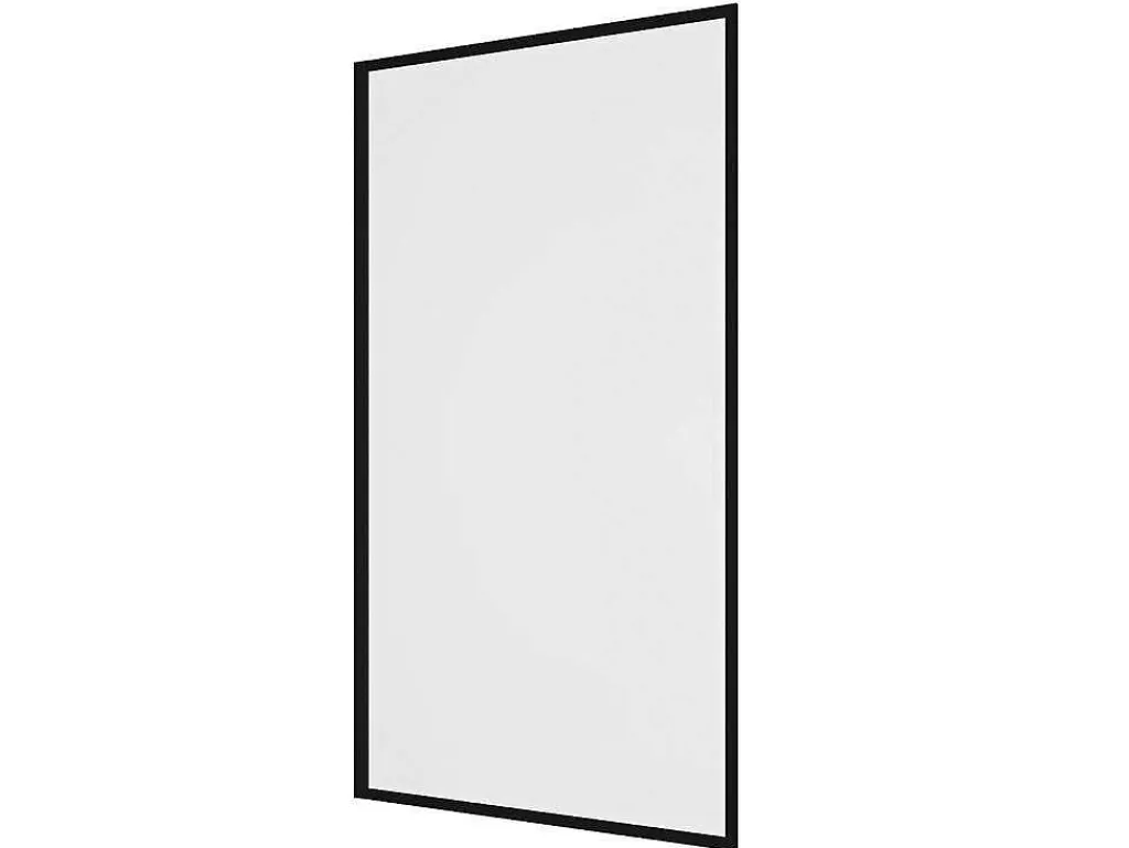 Badscherm In Industriele Stijl Zwart Mat - 80 X 140 Cm - Gehard Glas - Bradenton-Shower & Design