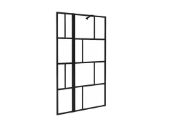 Badscherm In Industriele Stijl Met Beweegbaar Deel - 100 X 140 Cm - Obelini-Shower & Design Sale
