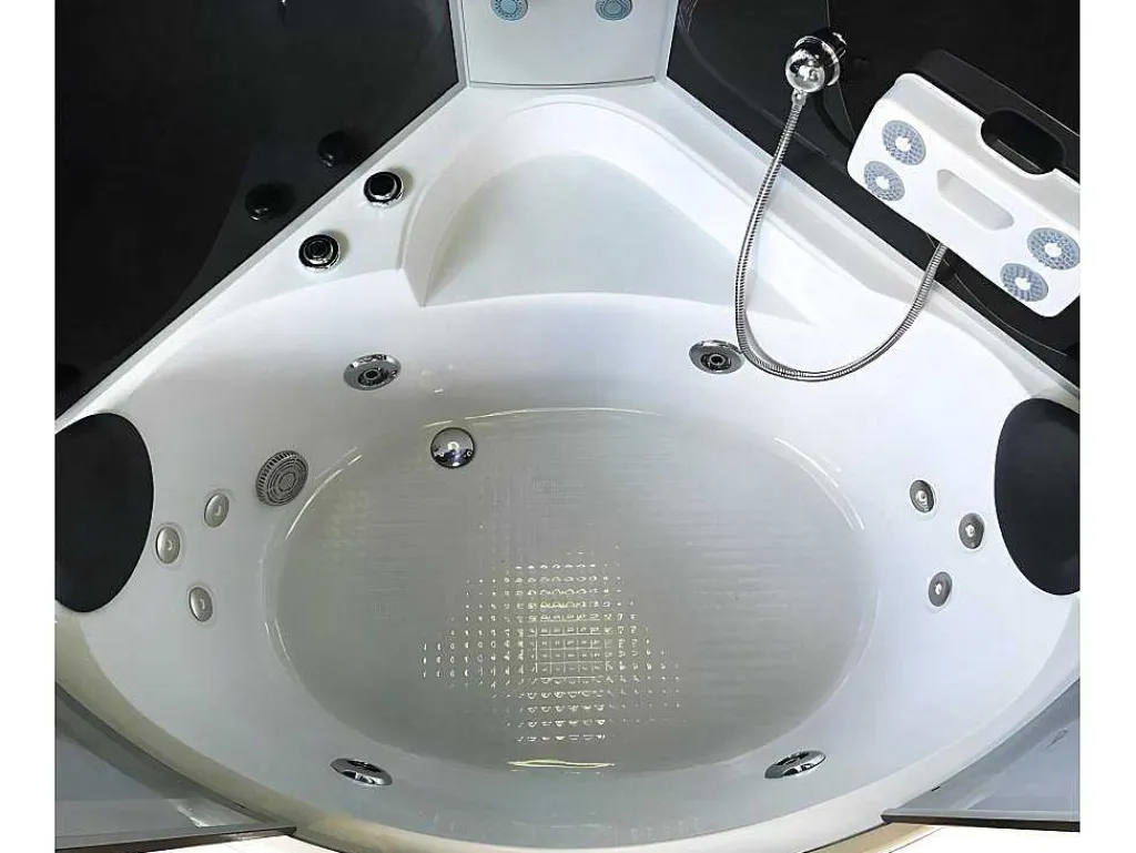 Baignoire-Douche Hydromassagehoek Chromotherapie 130 X 130 Cm - Aster-ELITESHOPPING Outlet