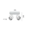Ball Plafondlamp, Eik, Chroom, Wit, 29,5X11X20 Cm,-EPIKASA Online