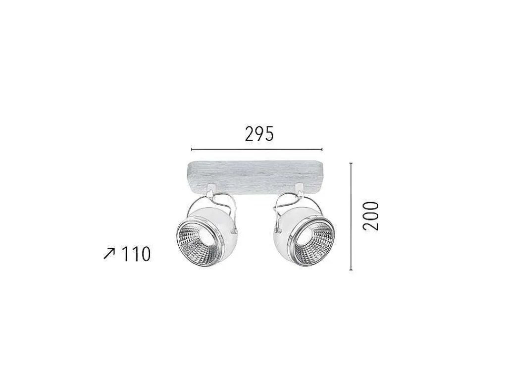 Ball Plafondlamp, Eik, Chroom, Wit, 29,5X11X20 Cm,-EPIKASA Online
