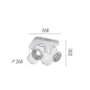 Ball Spot, Eik, Chroom, Wit, 26X26X20 Cm,-EPIKASA Discount