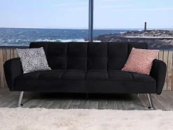 Bank Mcw-K19, Fluweel Zwart-Vente-unique