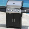 Barbecue Op Gas Met 4 Branders En 1 Rechaud Aan De Zijkant 143 X 54 X 115 Cm - Smoky-Vente-unique New