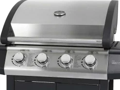 Barbecue Op Gas Met 4 Branders En 1 Rechaud Aan De Zijkant 143 X 54 X 115 Cm - Smoky-Vente-unique New