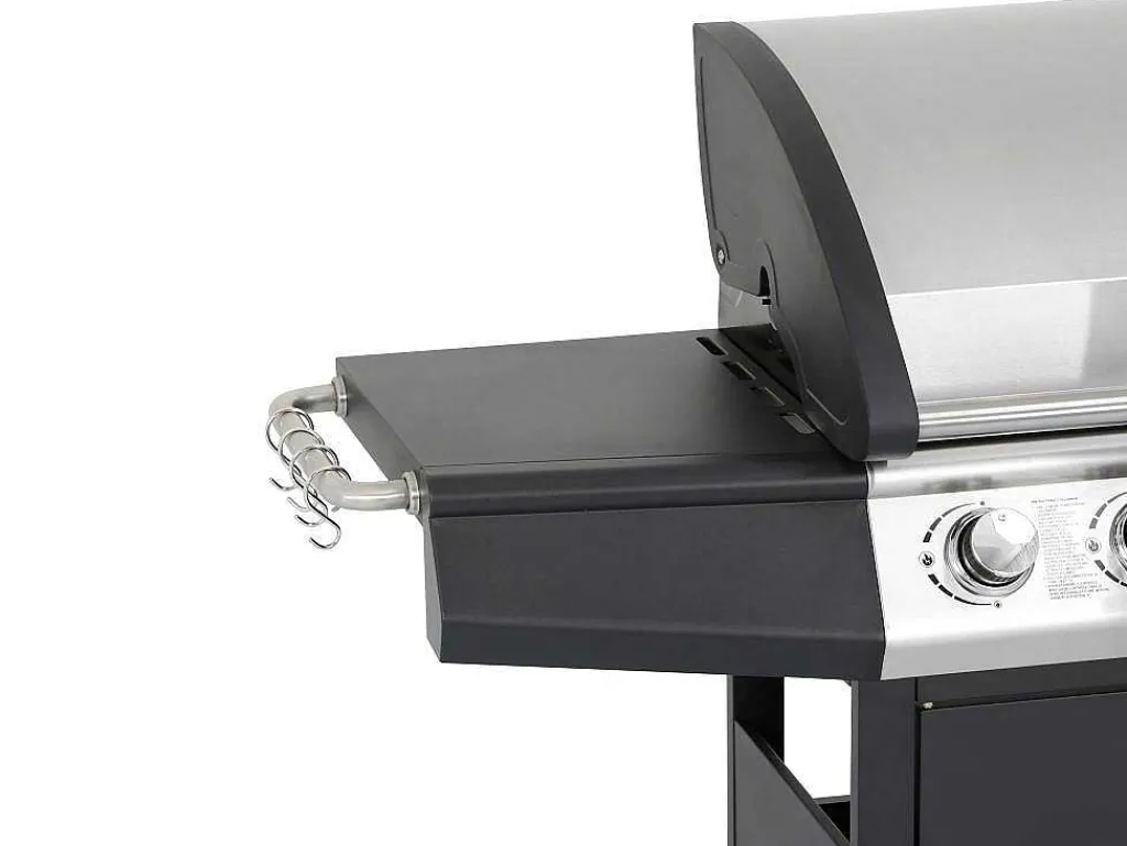 Barbecue Op Gas Met 4 Branders En 1 Rechaud Aan De Zijkant 143 X 54 X 115 Cm - Smoky-Vente-unique New