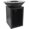Barbecue Plancha Brasero Op Houtskool Met Opbergruimte 80 X 80 X 96 Cm, Zwart - Ignos-Vente-unique Hot