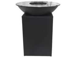 Barbecue Plancha Brasero Op Houtskool Met Opbergruimte 80 X 80 X 96 Cm, Zwart - Ignos-Vente-unique Hot