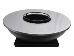 Barbecue/Plancha/Vuurkorf Van Staal - L81 X B81 X D96 Cm - Zwart - Corvera-Vente-unique Discount