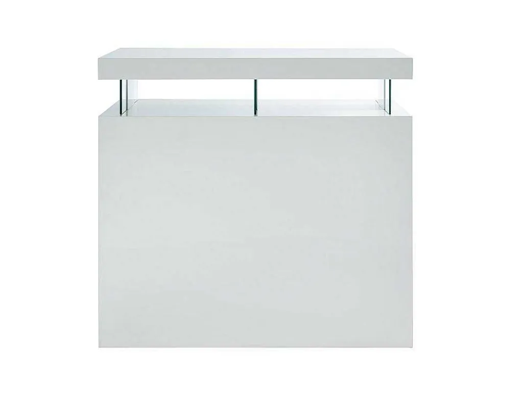 Barmeubel Fabio - Mdf Witgelakt - Met Ledverlichting-Vente-unique Outlet