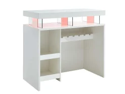 Barmeubel Fabio - Mdf Witgelakt - Met Ledverlichting-Vente-unique Outlet