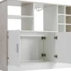 Barmeubel, Laag Dressoir Met Opbergruimte - Mdf - Eigentijdse Stijl - Kleuren: Grijs En Wit-Vente-unique Sale