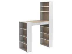 Barmeubel Met Opbergruimtes - Mdf - Naturel En Wit - Skarn-Vente-unique Discount
