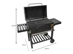 Bbq Grill Rookoven - Xxl - Zwart-Monstershop Outlet