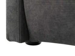 Bed 160 X 200 Cm - Ribfluweel - Antraciet - Sonetri-Vente-unique Best