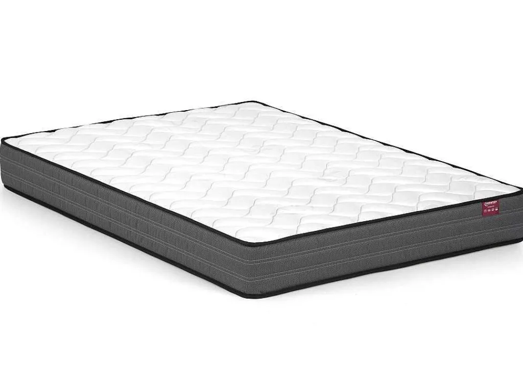 Bed 140 X 190 Cm Met Hoofdbord Met Verticale Stiksels - Velours - Groenblauw + Matras - Feroya-Vente-unique Clearance