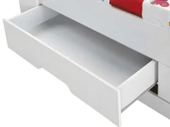 Bed Boris Met Laden En Opbergruimte - Wit - 90X190 Cm-Vente-unique Online