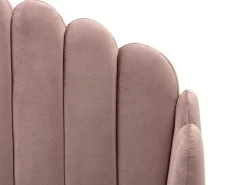 Bed Met Glooiend Hoofdeinde - 160 X 200 Cm - Fluweel - Oud Roze - Sagali-Vente-unique
