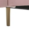 Bed Met Hoofdeinde In Schelpvorm - 160 X 200 Cm - Fluweel - Roze - Livaya-Vente-unique