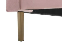 Bed Met Hoofdeinde In Schelpvorm - 160 X 200 Cm - Fluweel - Roze - Livaya-Vente-unique