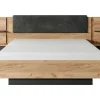 Bed Met Nachtkastjes 160 X 200 Cm - Met Ledverlichting - Kleur: Naturel En Antraciet - Elynia-Vente-unique Clearance