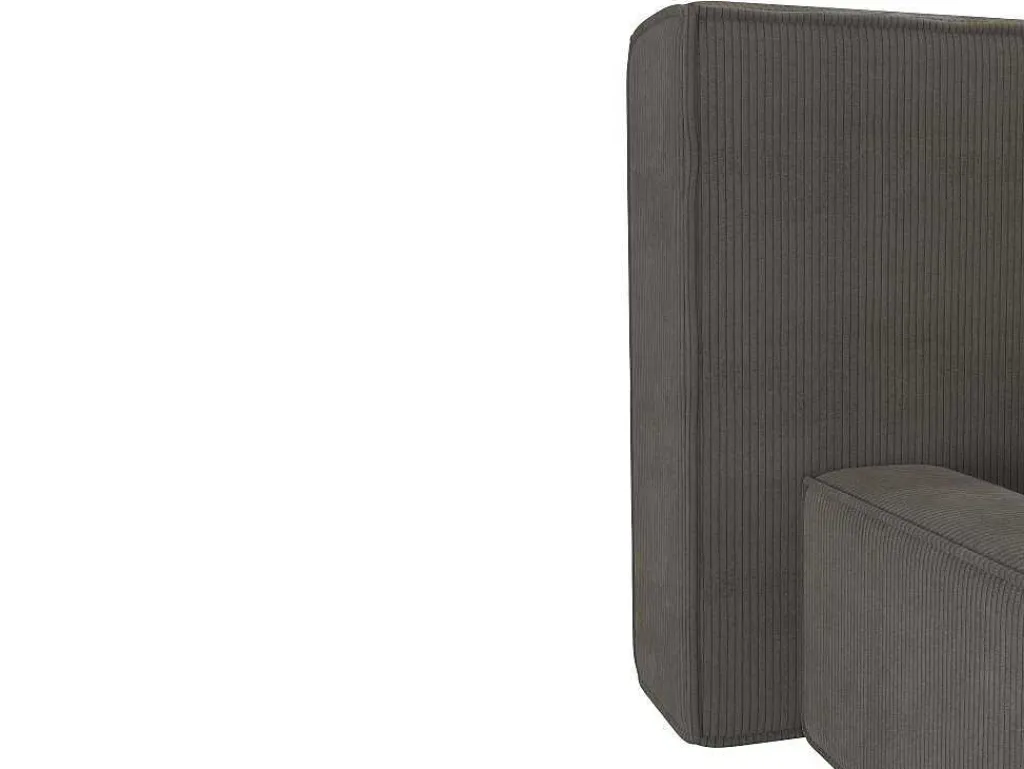 Bed Met Opbergruimte 180 X 200 Cm - Ribfluweel - Taupe + Matras - Timano-PASCAL MORABITO Clearance