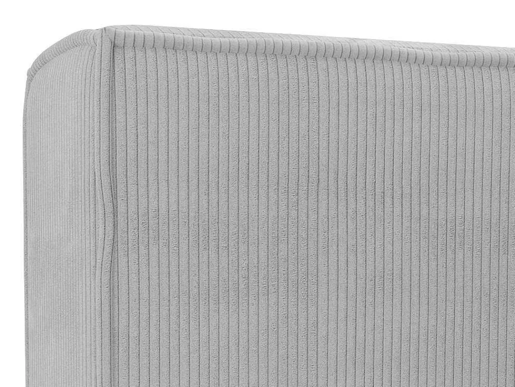 Bed Met Opbergruimte 180 X 200 Cm - Ribfluweel - Lichtgrijs - Timano - Van-PASCAL MORABITO Outlet