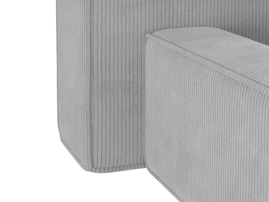 Bed Met Opbergruimte 180 X 200 Cm - Ribfluweel - Lichtgrijs - Timano - Van-PASCAL MORABITO Outlet