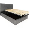Bed Met Opbergruimte 140 X 200 Cm - Velours - Grijs - Soryo - Van-PASCAL MORABITO Discount