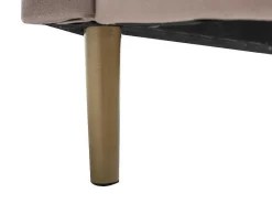 Bed Met Schelpvorm 140 X 190 Cm - Velours - Beige - Livaya-Vente-unique Clearance