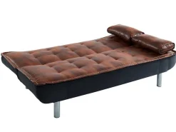 Bedbank Mishan Van Microvezel Met Verouderd Effect En Zwarte Stof-Vente-unique Online