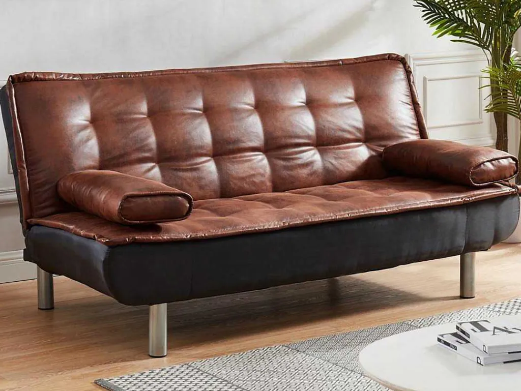 Bedbank Mishan Van Microvezel Met Verouderd Effect En Zwarte Stof-Vente-unique Online