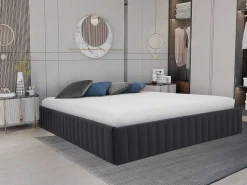 Bedbodem Met Opbergruimte 140 X 190 Cm Van Grijs Velours - Sethi Van Dreamea-Ysmée Best