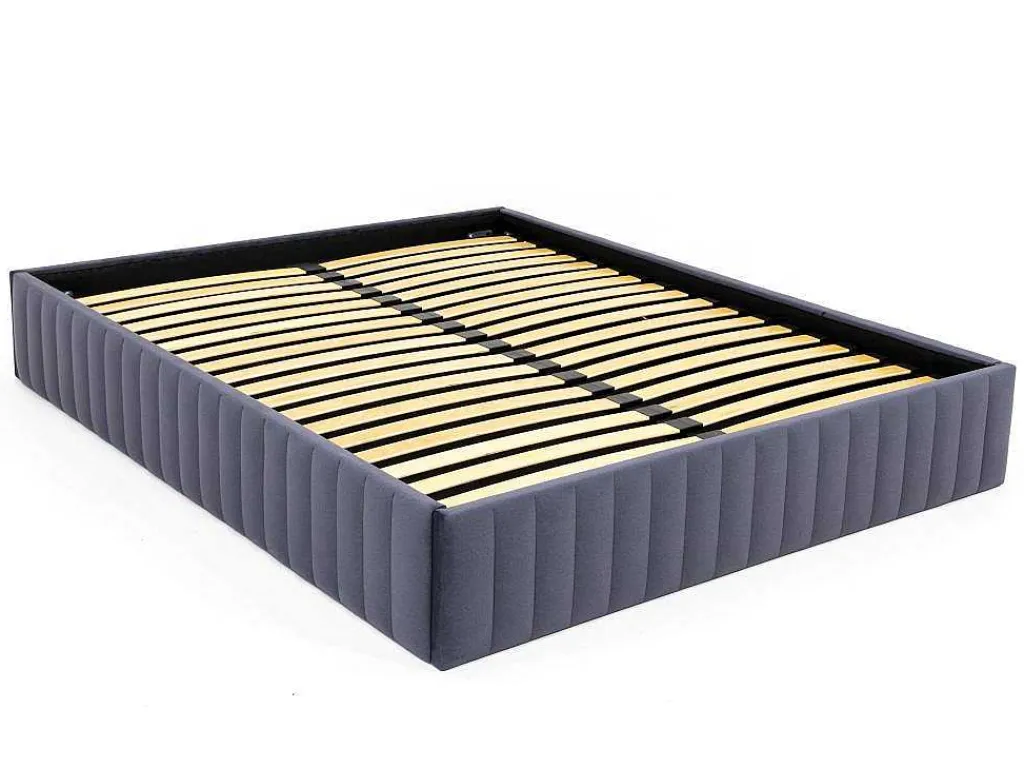 Bedbodem Met Opbergruimte 140 X 190 Cm Van Grijs Velours - Sethi Van Dreamea-Ysmée Best