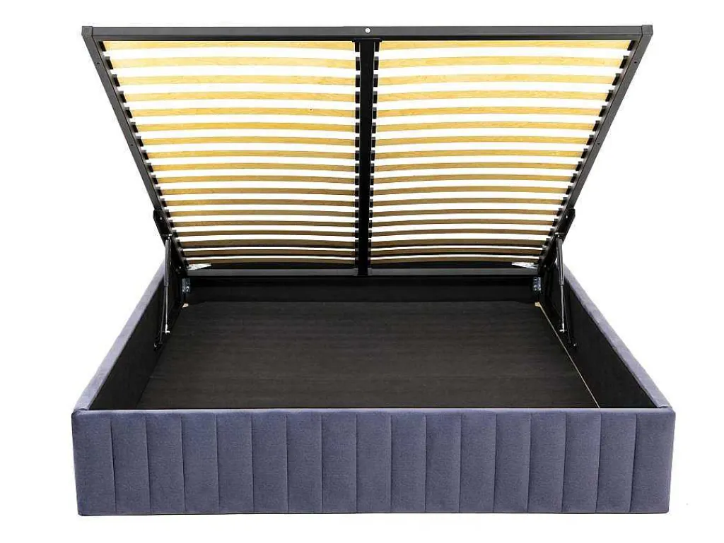 Bedbodem Met Opbergruimte 140 X 190 Cm Van Grijs Velours - Sethi Van Dreamea-Ysmée Best