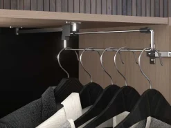 Bedkast Met Opbergruimte - Met Ledverlichting - L265 Cm - Kleur: Naturel En Zwart - Velona-Vente-unique Online