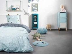 Bedlinnen Voor Kinderen In Katoen Met 57 Draden/Cm - Dekbedovertrek 140 X 200 Cm + 1 Kussensloop - Blauw - Talary-OZAIA Best