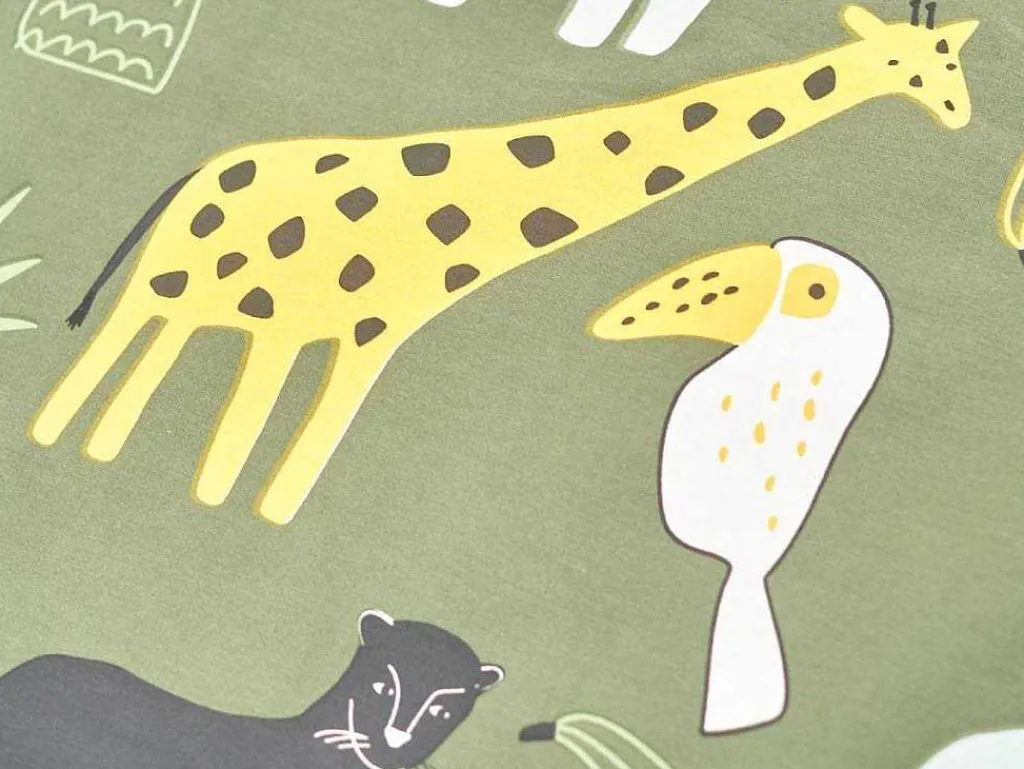 Bedlinnen Voor Kinderen Met Dieren Van De Savanne In Katoen Met 57 Draden/Cm - Dekbedovertrek 140 X 200 Cm + 1 Kussensloop - Veelkleurig - Zolika-OZAIA Discount