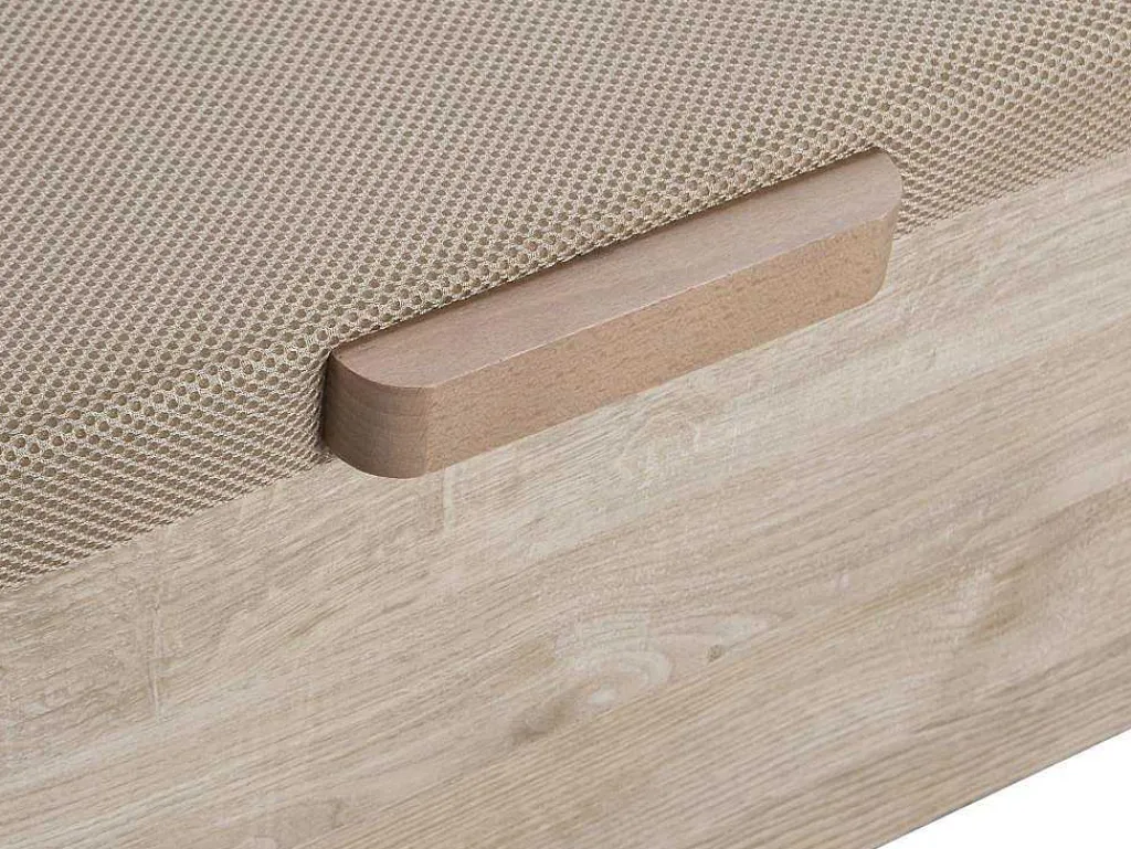 Bedset 160 X 200 Cm - Bedbodem Met Lichte Houtlook En Opbergruimte + Matras In Schuim Met Hoge Dichtheid - Heaven Van Play-DREAMEA Online