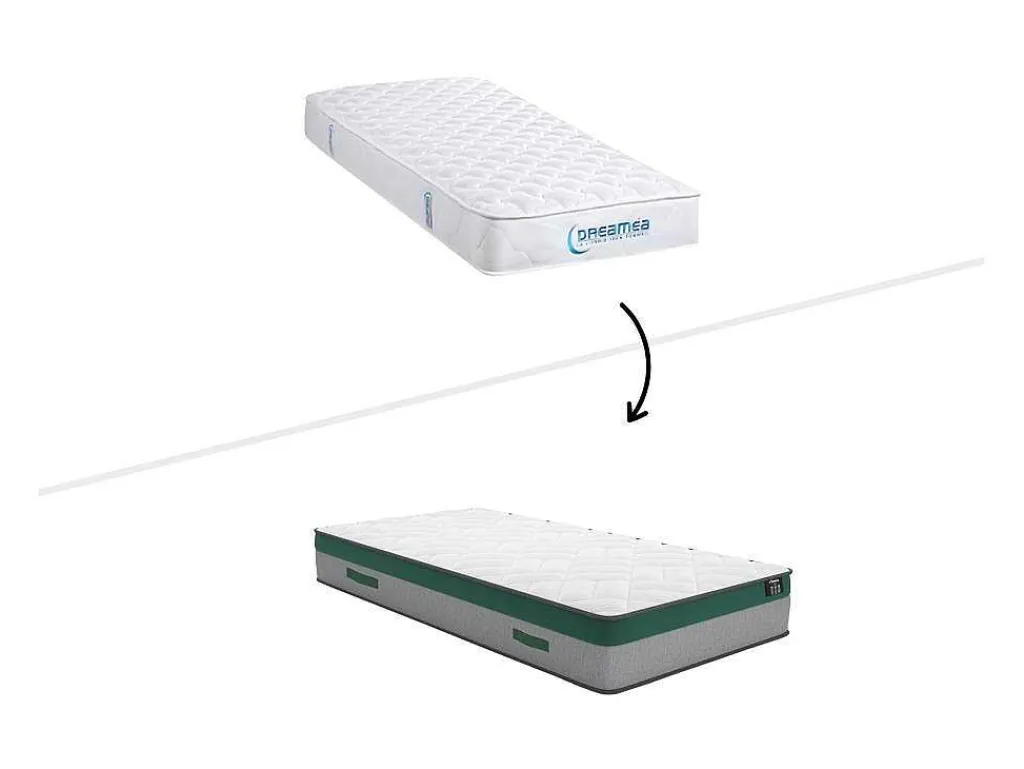 Bedset 90 X 190 Cm - Witte Bedbodem Met Opbergruimte + Matras Met Pocketveren - Prestige Van Ysmee Play-Ysmée Best