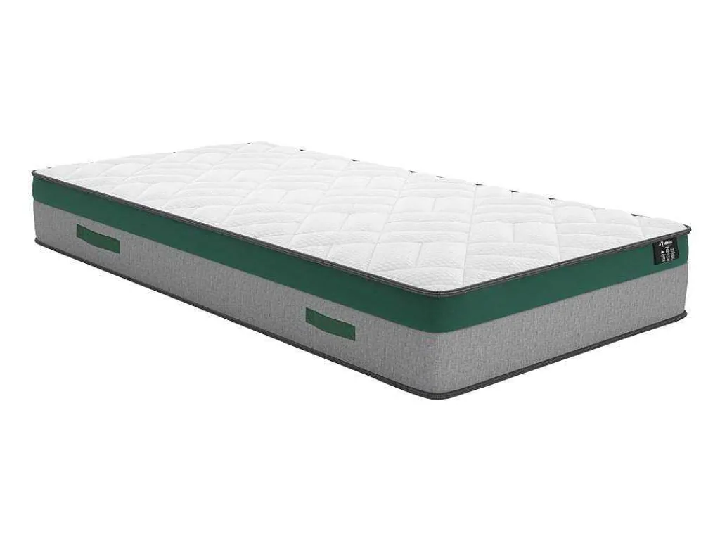 Bedset 90 X 190 Cm - Witte Bedbodem Met Opbergruimte + Matras Met Pocketveren - Prestige Van Ysmee Play-Ysmée Best