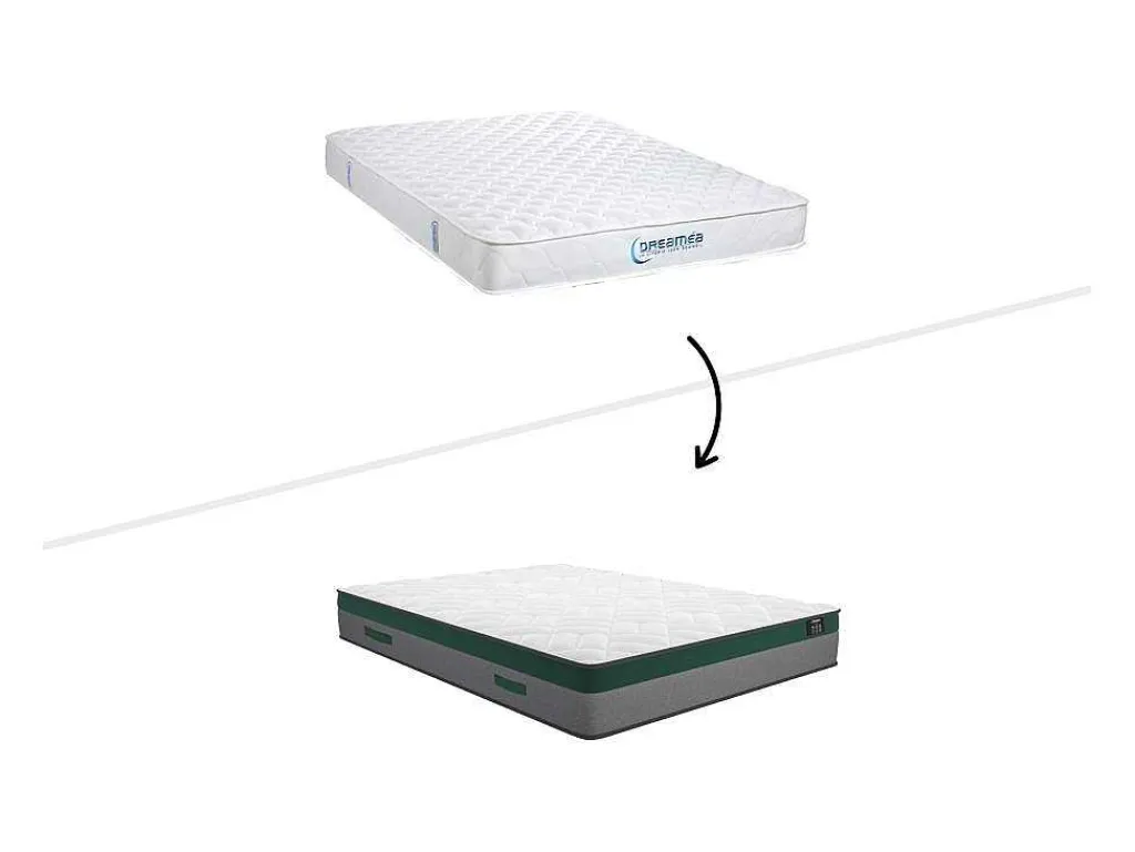 Bedset 140 X 190 Cm - Witte Bedbodem Met Opbergruimte + Matras Met Pocketveren - Prestige Van Ysmee Play-Ysmée Clearance