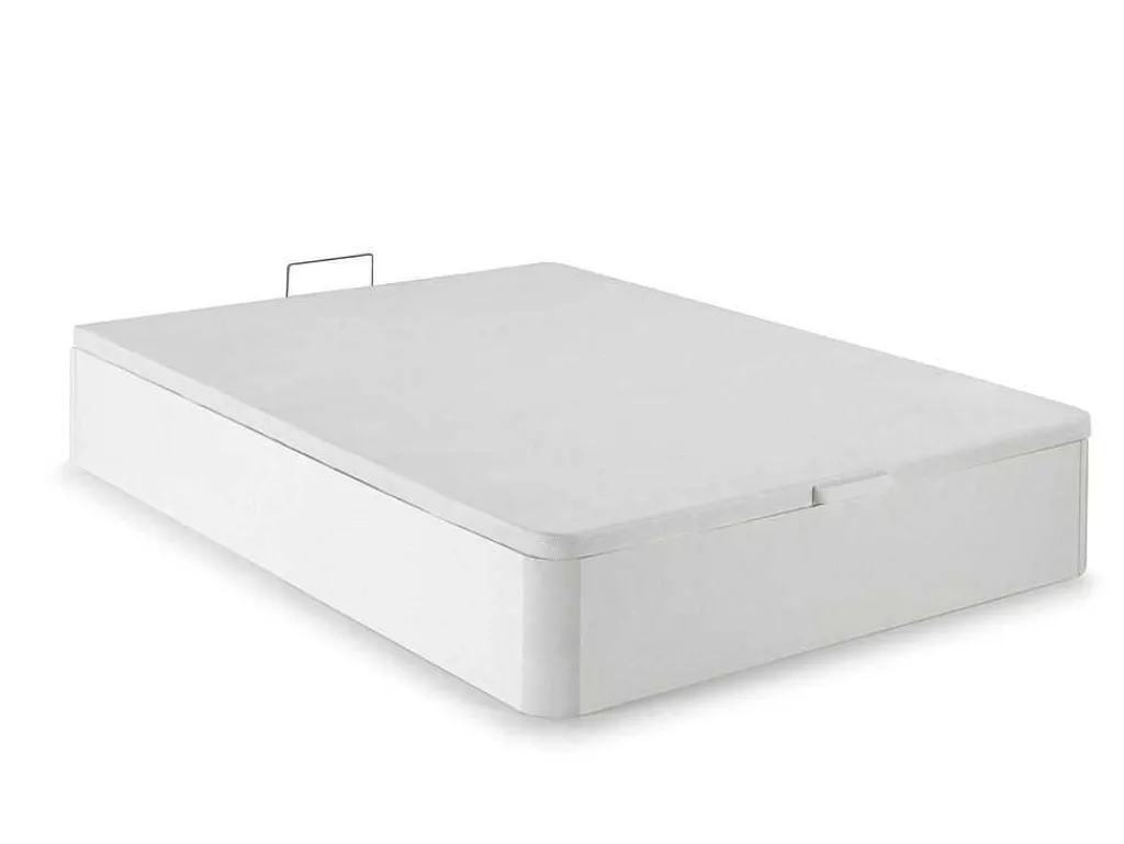 Bedset 160 X 200 Cm - Witte Bedbodem Met Opbergruimte + Matras Met Pocketveren - Prestige Van Ysmee Play-Ysmée Discount