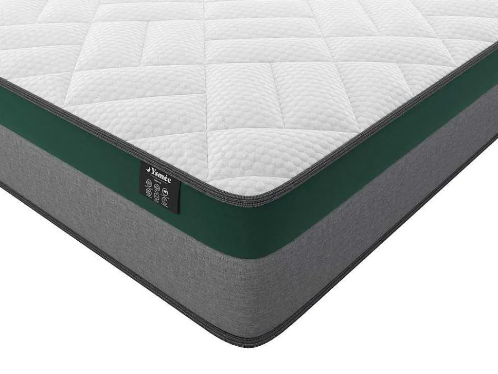 Bedset 160 X 200 Cm - Witte Bedbodem Met Opbergruimte + Matras Met Pocketveren - Prestige Van Ysmee Play-Ysmée Discount
