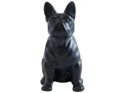 Beeld Van Franse Bulldog - Hars - L. 27 X B. 16 X H. 32 Cm - Mat Zwart - Doggo-OZAIA New