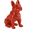 Beeld Van Franse Bulldog - Hars - L. 27 X B. 16 X H. 32 Cm - Rood - Doggo-OZAIA Outlet